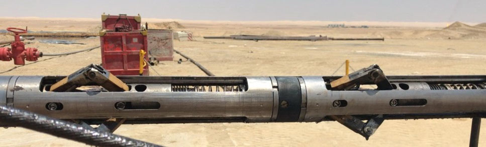 Семиэлектродный скважинный прибор «Тверца ЭДК-7-89-01 ВЦ» на скважине в Арабской Республике Египет.